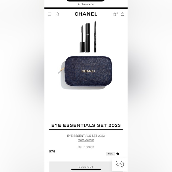 CHANEL 2023 Holiday A SIGHT TO SEE EYE MAKE UP Gift Set Noir Mascara Eyeliner ๐ค - Picture 3 of 3